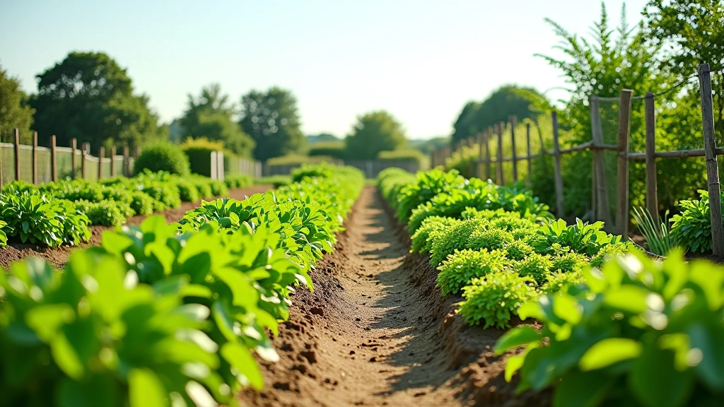 Community allotment garden showing multiple productive plots